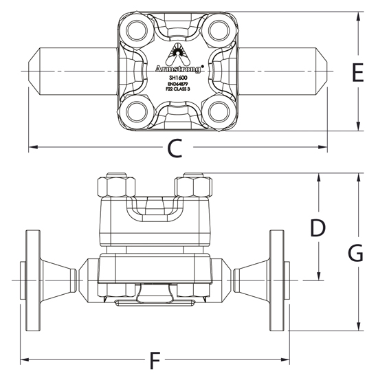 Chroom molybdenum Armstrong thermostatische bimetaal condenspot&nbsp;&nbsp;|&nbsp;&nbsp;SH-1600
