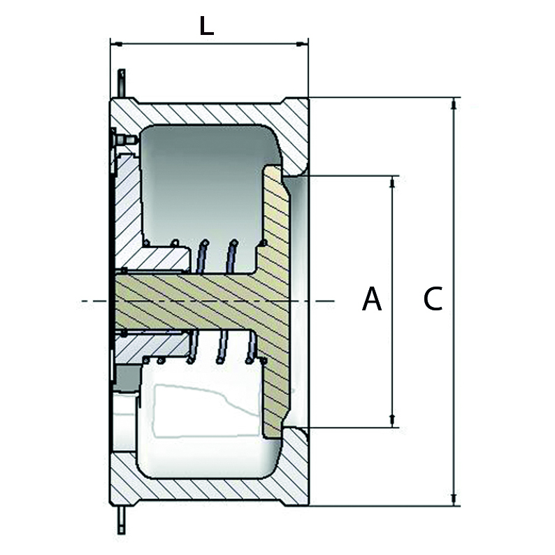 RVS schotel-terugslagklep ChemValve CSD&nbsp;&nbsp;|&nbsp;&nbsp;KP-5507